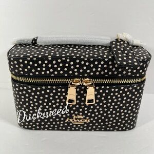 Sold NWT COACH Cosmetic Case With Spot Print CCF44 Gold/Black Multi